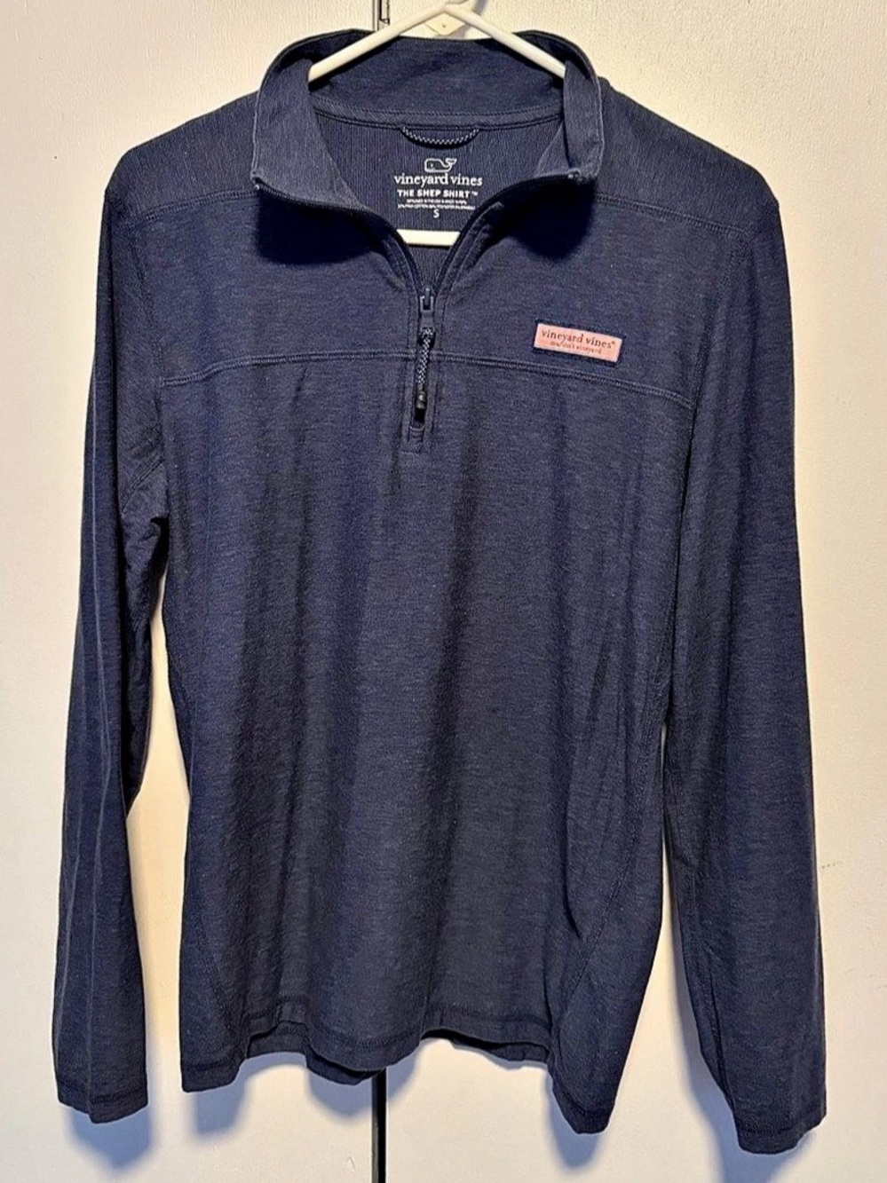 Vineyard Vines The Shep Shirt Long Sleeve Quarter-Zip Polo Black Small G13